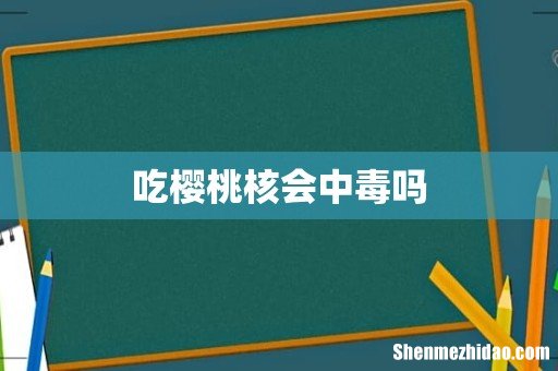 吃樱桃核会中毒吗