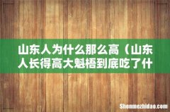 山东人长得高大魁梧到底吃了什么 山东人为什么那么高