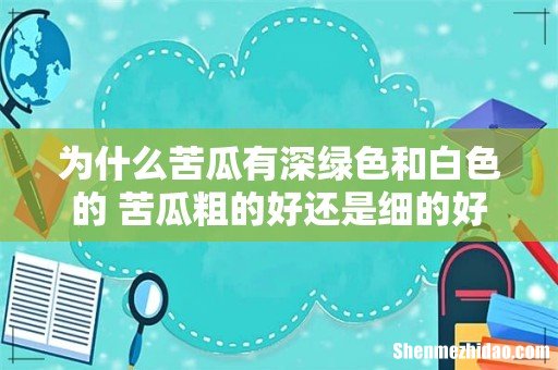 为什么苦瓜有深绿色和白色的 苦瓜粗的好还是细的好