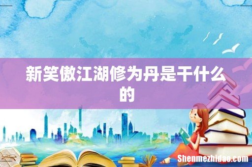 新笑傲江湖修为丹是干什么的