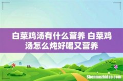 白菜鸡汤有什么营养 白菜鸡汤怎么炖好喝又营养