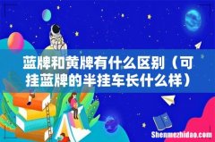 可挂蓝牌的半挂车长什么样 蓝牌和黄牌有什么区别