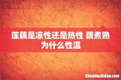 莲藕是凉性还是热性 藕煮熟为什么性温