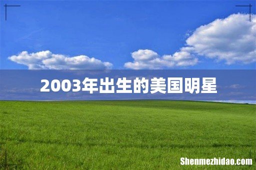 2003年出生的美国明星