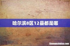 哈尔滨8区12县都是哪