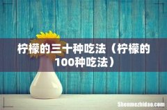 柠檬的100种吃法 柠檬的三十种吃法