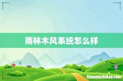 雨林木风系统怎么样