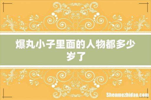 爆丸小子里面的人物都多少岁了