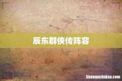 辰东群侠传阵容