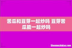 苦瓜和豆芽一起炒吗 豆芽苦瓜能一起炒吗