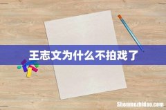 王志文为什么不拍戏了