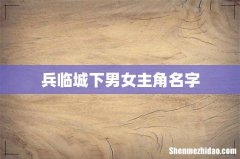 兵临城下男女主角名字