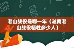 越南老山战役牺牲多少人 老山战役是哪一年