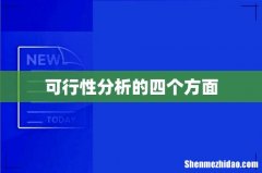 可行性分析的四个方面