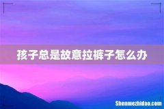 孩子总是故意拉裤子怎么办
