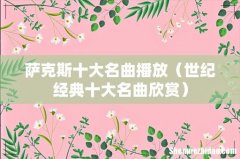 世纪经典十大名曲欣赏 萨克斯十大名曲播放
