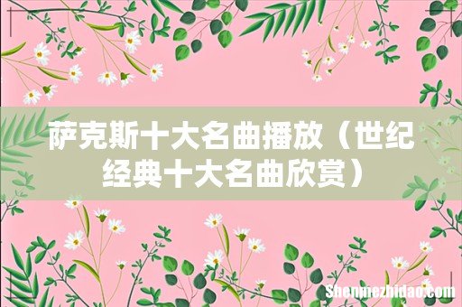 世纪经典十大名曲欣赏 萨克斯十大名曲播放