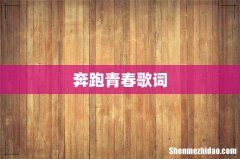 奔跑青春歌词