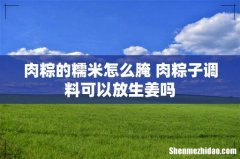 肉粽的糯米怎么腌 肉粽子调料可以放生姜吗