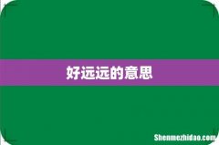 好远远的意思