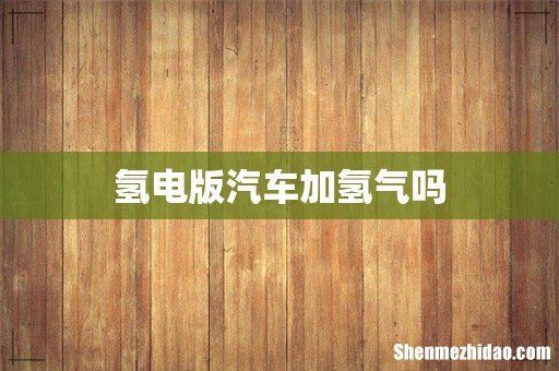 氢电版汽车加氢气吗