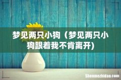 梦见两只小狗（梦见两只小狗跟着我不肯离开)