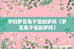 梦见兔子是胎梦吗 孕妇梦见兔子是胎梦吗