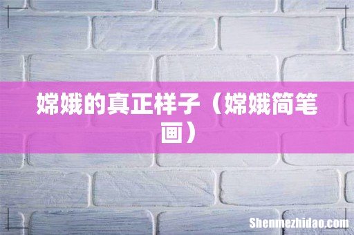 嫦娥简笔画 嫦娥的真正样子