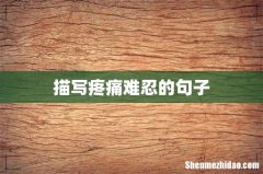 描写疼痛难忍的句子