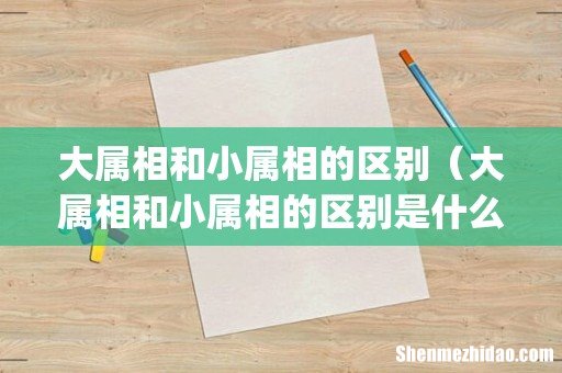 大属相和小属相的区别(大属相和小属相的区别是什么)