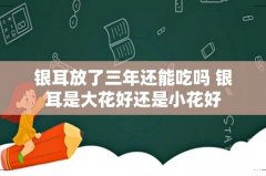 银耳放了三年还能吃吗 银耳是大花好还是小花好
