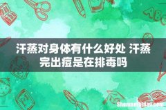 汗蒸对身体有什么好处 汗蒸完出痘是在排毒吗