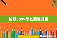 柏翠3899怎么调咖啡豆