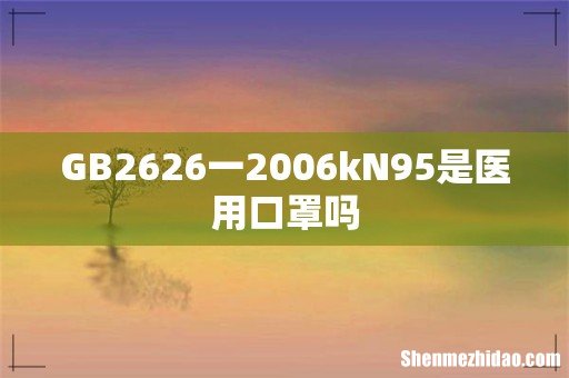 GB2626一2006kN95是医用口罩吗