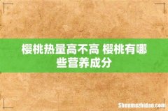 樱桃热量高不高 樱桃有哪些营养成分