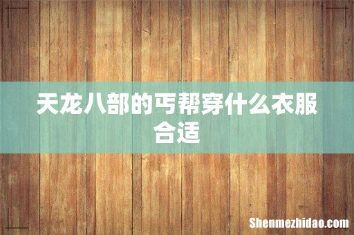 天龙八部的丐帮穿什么衣服合适