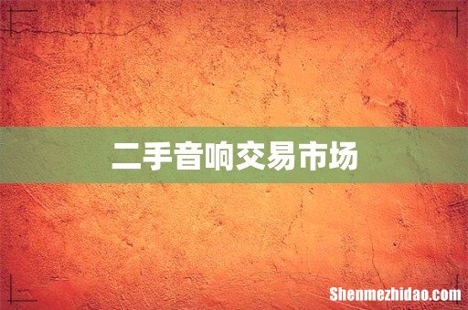 二手音响交易市场