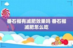 番石榴有减肥效果吗 番石榴减肥怎么吃