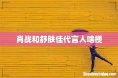肖战和舒肤佳代言人啥梗