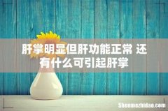 肝掌明显但肝功能正常 还有什么可引起肝掌