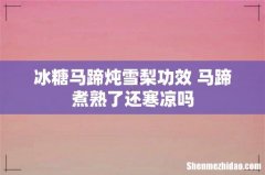 冰糖马蹄炖雪梨功效 马蹄煮熟了还寒凉吗