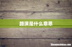 路演是什么意思