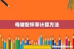 母猪配怀率计算方法
