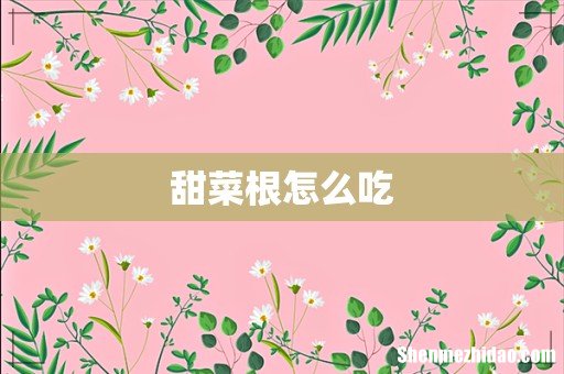 甜菜根怎么吃