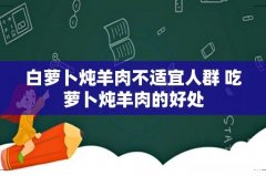 白萝卜炖羊肉不适宜人群 吃萝卜炖羊肉的好处
