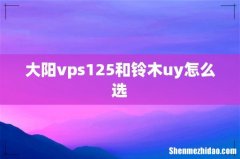 大阳vps125和铃木uy怎么选