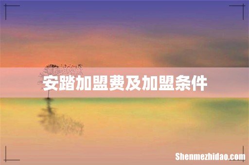 安踏加盟费及加盟条件