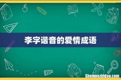 李字谐音的爱情成语