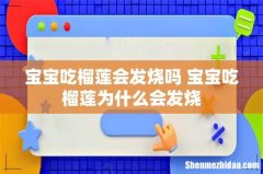 宝宝吃榴莲会发烧吗 宝宝吃榴莲为什么会发烧