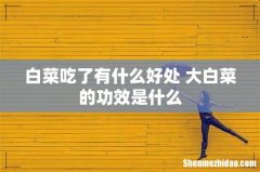 白菜吃了有什么好处 大白菜的功效是什么